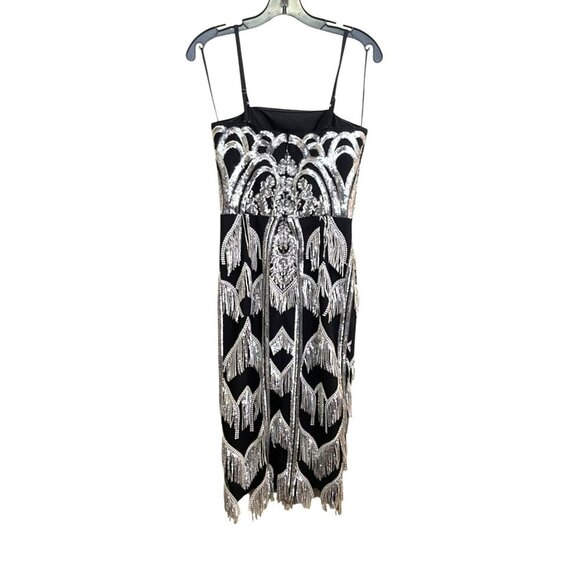 NEW Dress the Population $328 Viviana Fringe Sequin Bodycon Dress XS - Picture 6 of 7